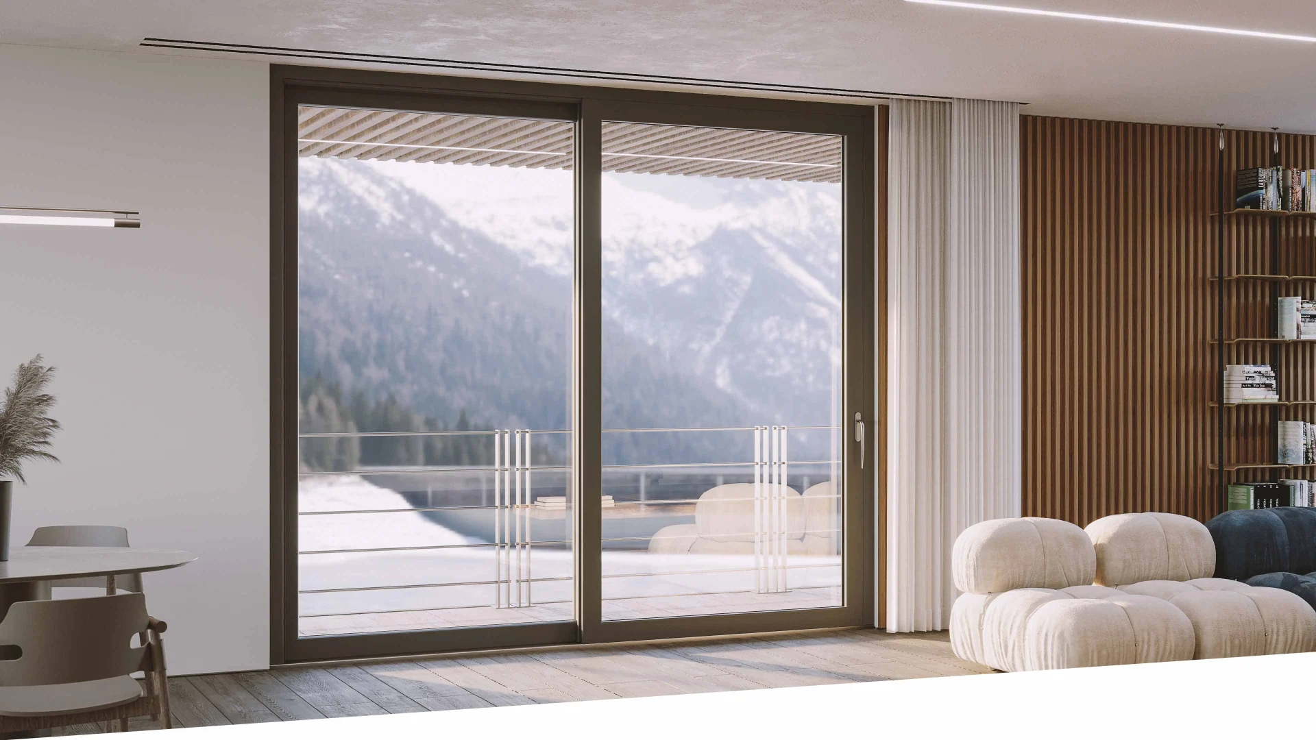 porta finestra scorrevole in pvc alba